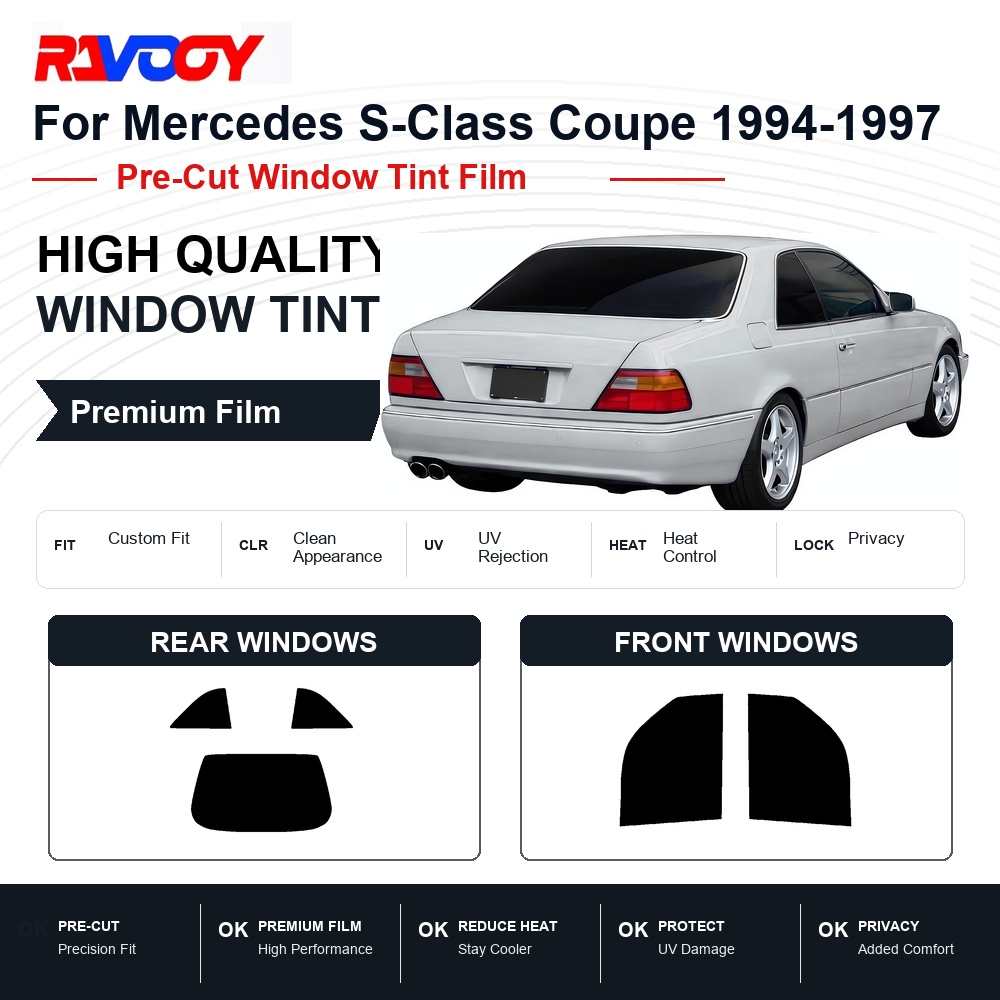 Air Bubble Remover - RAVOOY Precut Window Tint, Reusable Removable