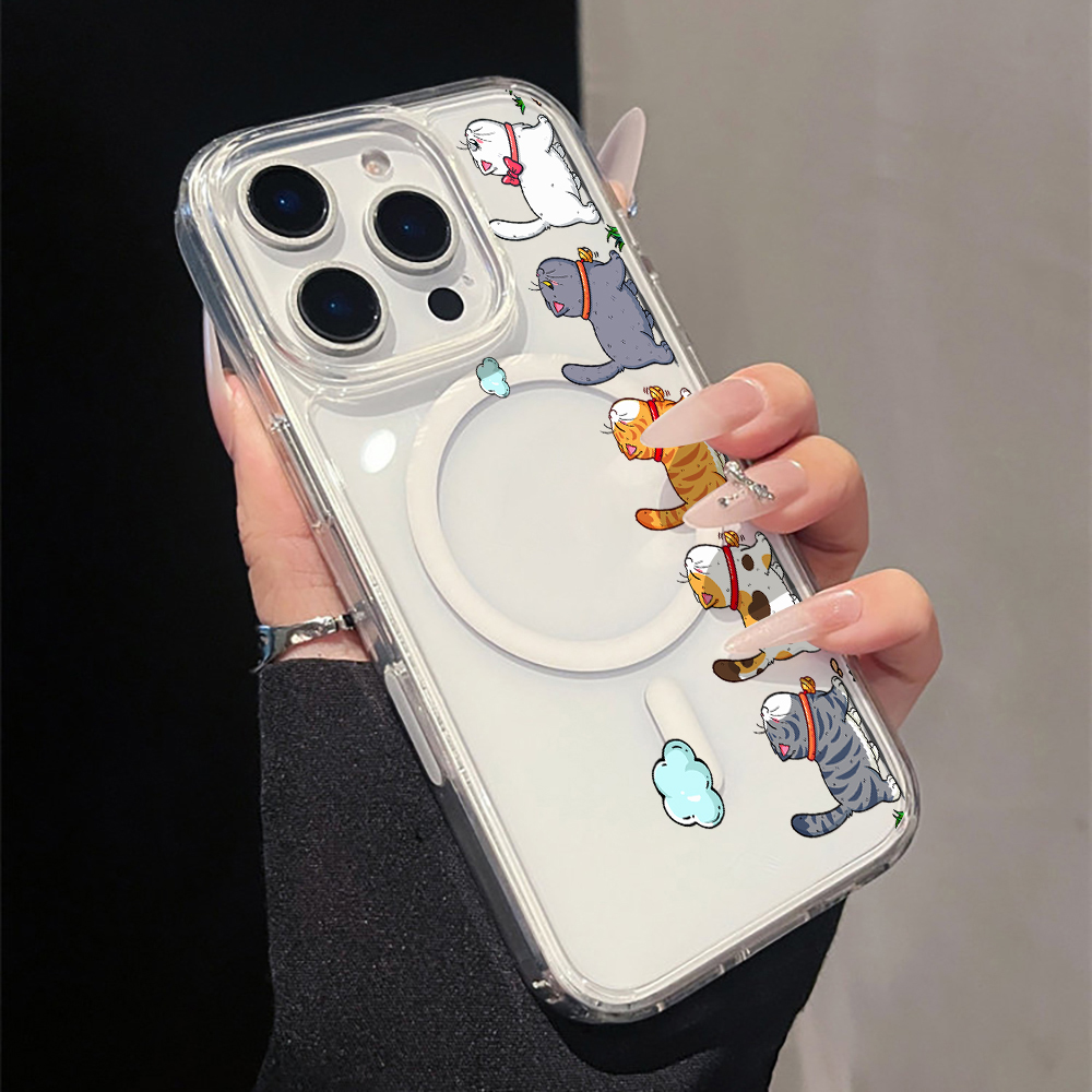 Cute Cartoon Cat Clear Phone C - Apple Iphone 16 review and price