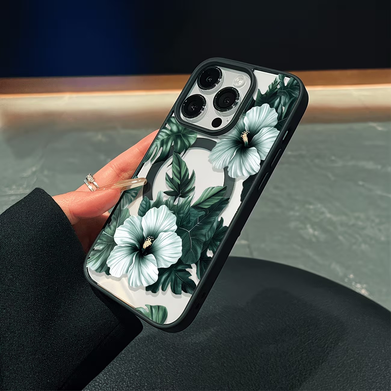 Green Floral Print Phone Case  - Apple Iphone 16 review and price